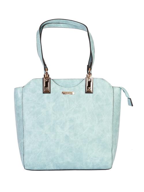 blue color, leatherette hand bag - 11359199 - Very Small Image - 1