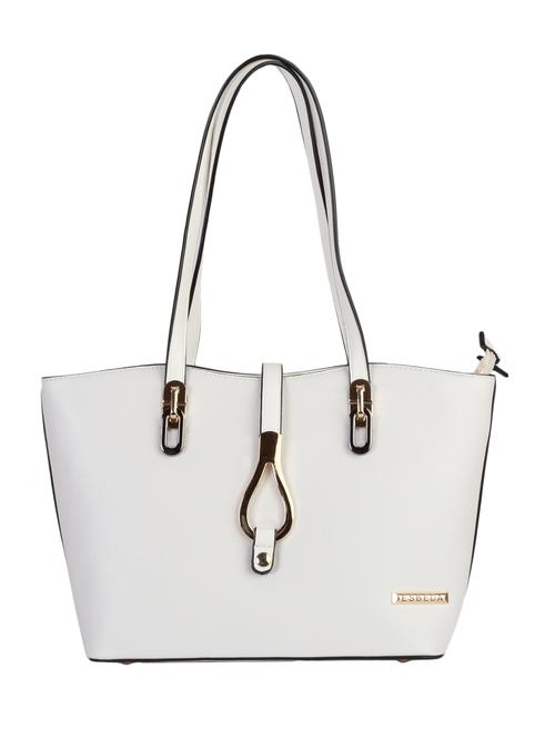 solid white faux leather handbag - 11359259 - Very Small Image - 1