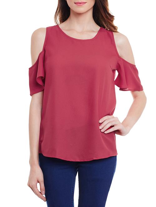 women's straight round neck top - 11360275 - Very Small Image - 1