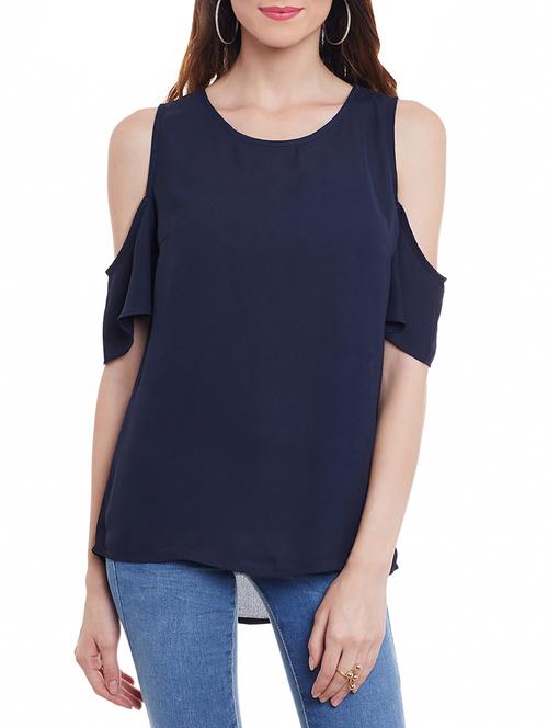 navy blue polyester regular top - 11360284 - Very Small Image - 1