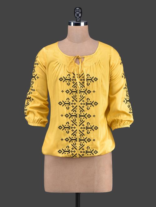 dori knot embroidered cotton top - 1136936 - Very Small Image - 1