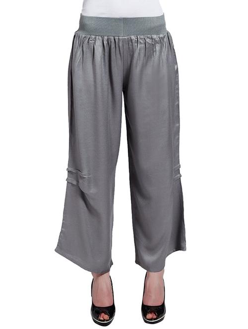 grey rayon palazzos - 11375158 - Very Small Image - 1