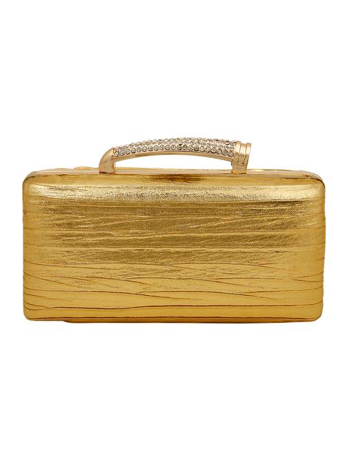 gold color, leatherette clutch - 11378861 - Very Small Image - 1