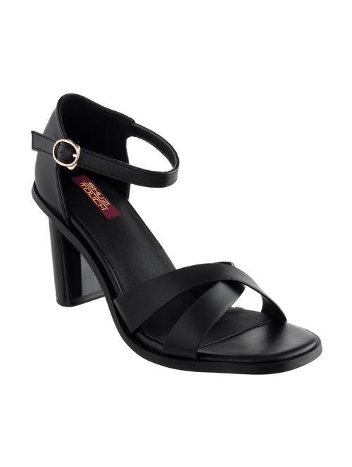 black leatherette sandal - 11380439 - Very Small Image - 1