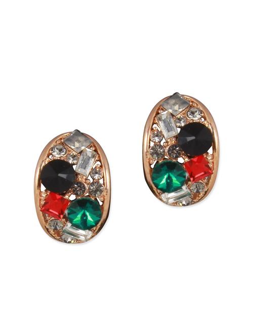 multi colored brass studs earrings - 11388735 - Very Small Image - 1