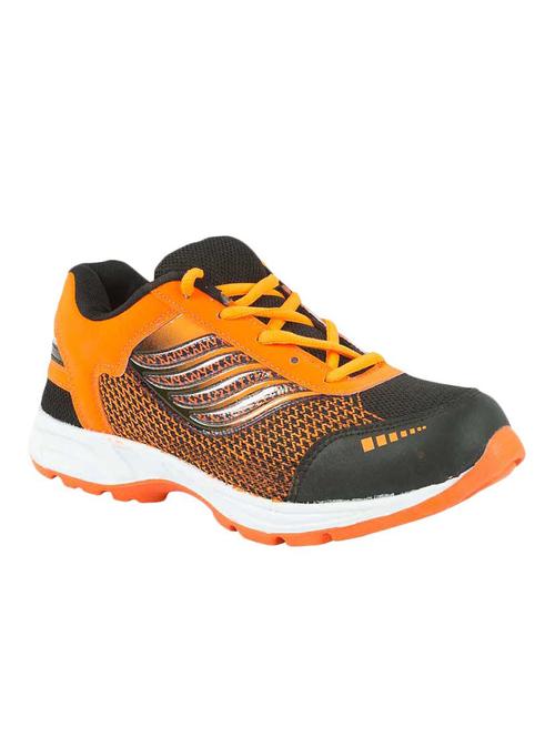 orange and black mesh sports shoes - 11390080 - Very Small Image - 1