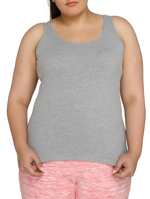 grey cotton tank tee - 11392125 - Very Small Image - 1