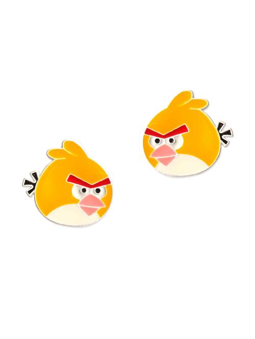 yellow angry birds metal stud earrings - 11395701 - Very Small Image - 1