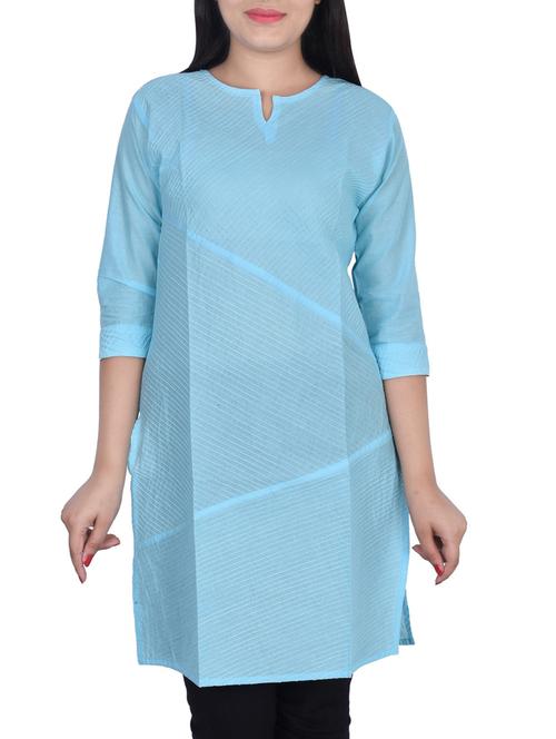 blue cotton kurta - 11395768 - Very Small Image - 1
