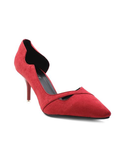 red fabric slip on pumps - 11395911 - Very Small Image - 1