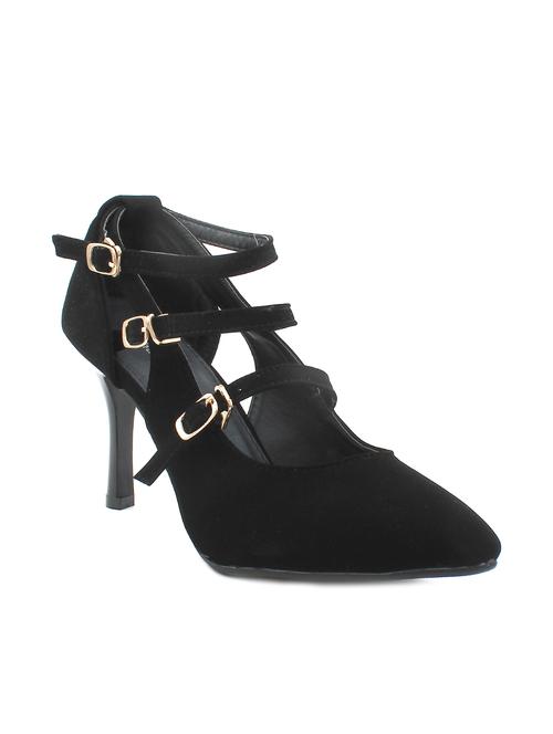 black faux leather closed back sandal - 11395960 - Very Small Image - 1