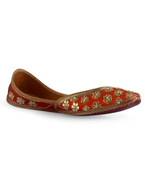 orange pu slip on jutis & mojaris - 11398472 - Very Small Image - 1