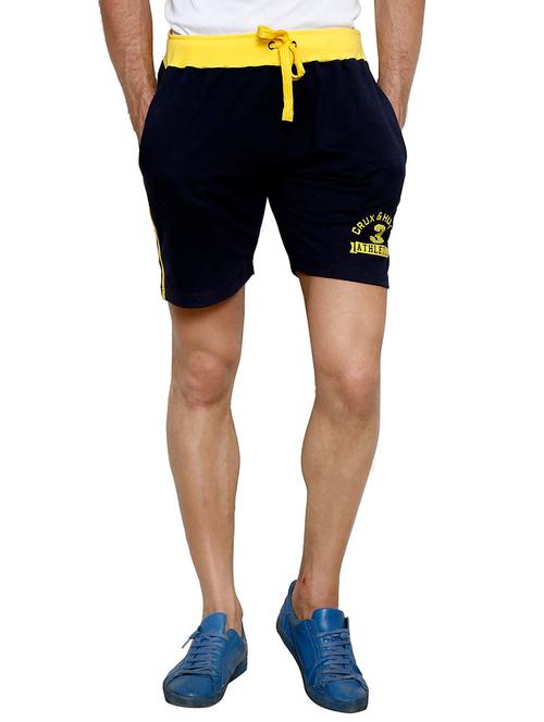 navy blue cotton short - 11403525 - Very Small Image - 1