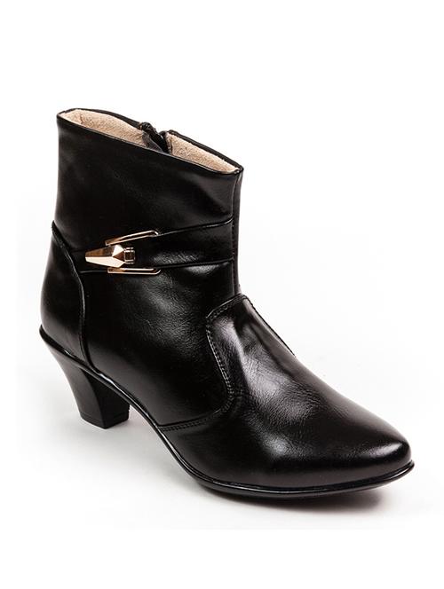 black faux leather ankle boots - 11405634 - Very Small Image - 1