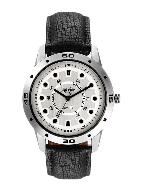 black leather analog wrist watch - 11407919 - Very Small Image - 1