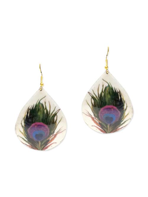 white metal drop earring - 11408962 - Very Small Image - 1