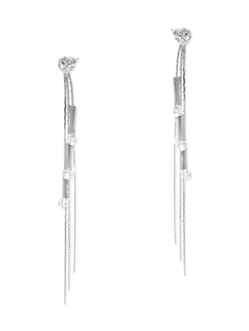 silver metal drop earring - 11408985 - Very Small Image - 1