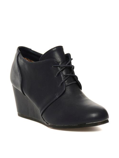 navy faux leather 0.5 to 7 boots - 11409342 - Very Small Image - 1