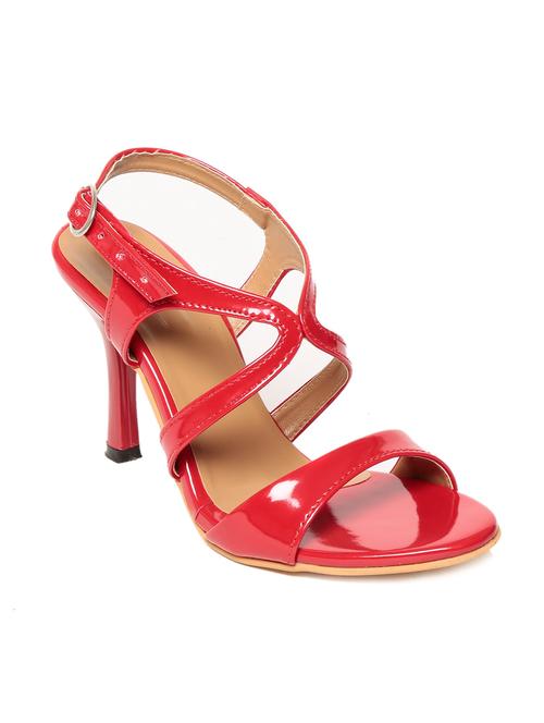 red faux leather sandals - 11411119 - Very Small Image - 1