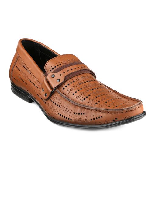 tan leather slip on loafers - 11411662 - Very Small Image - 1