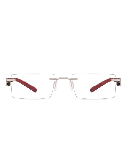 white metal rectangle men spectacle frame - 11416141 - Very Small Image - 1