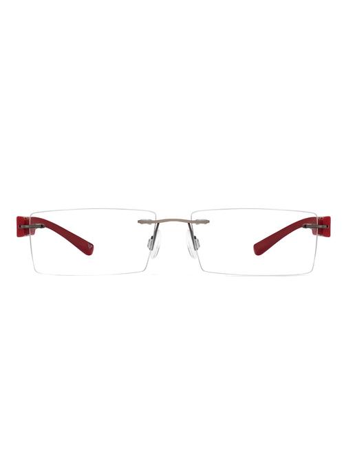 white metal rectangle men spectacle frame - 11416161 - Very Small Image - 1