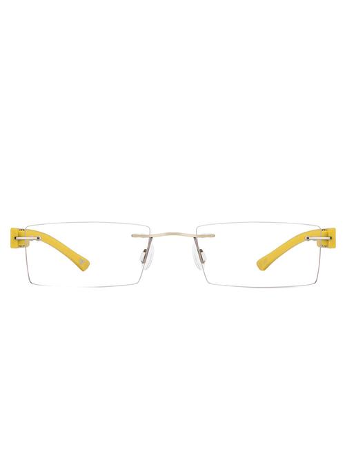 yellow rimless rectangle eyeglass - 11416343 - Very Small Image - 1