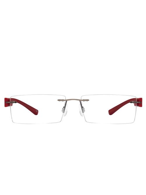 metallic metal rectangle men spectacle frame - 11416345 - Very Small Image - 1