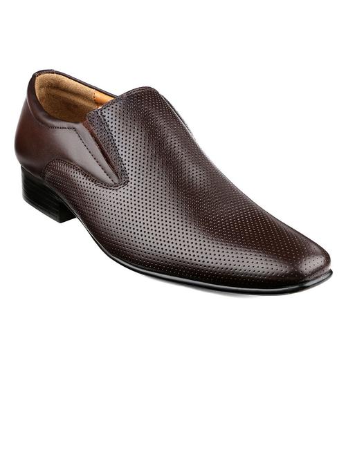 brown leather slip on ons - 11417145 - Very Small Image - 1
