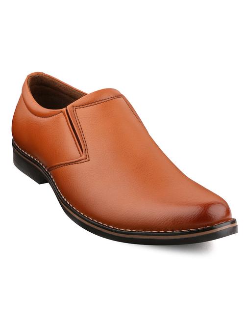 tan faux leather slip on ons - 11417153 - Very Small Image - 1
