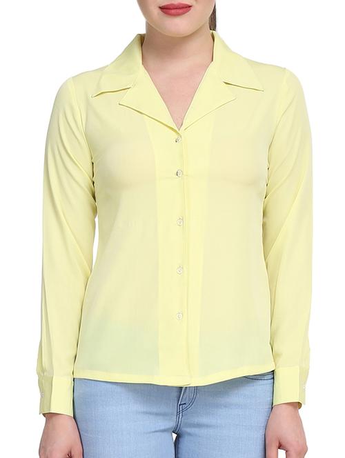 lapel neck long sleeved shirt - 11418300 - Very Small Image - 1