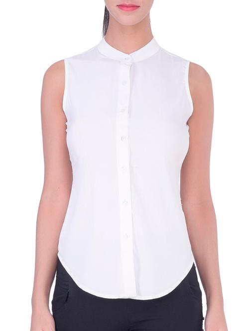 white polyester shirt - 11418314 - Very Small Image - 1