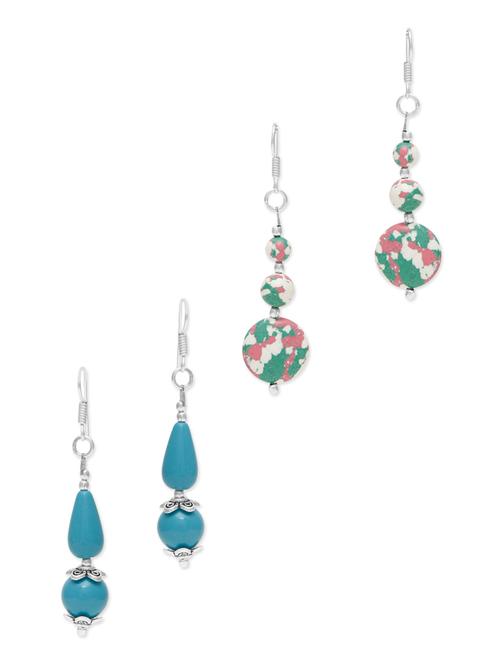 multi colored metal drop earrings combo - 11418794 - Very Small Image - 1