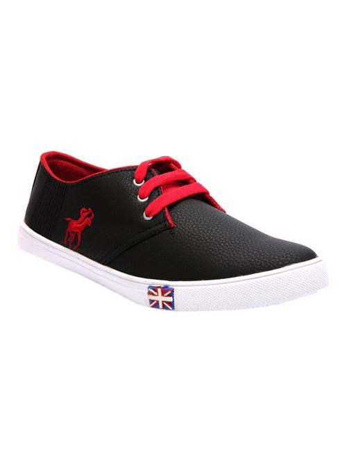 black leatherette lace up sneaker - 11419839 - Very Small Image - 1