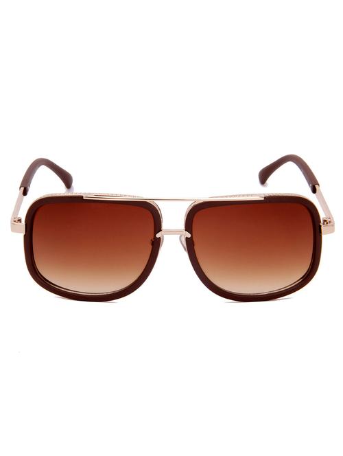brown metal square men sunglass - 11422008 - Very Small Image - 1