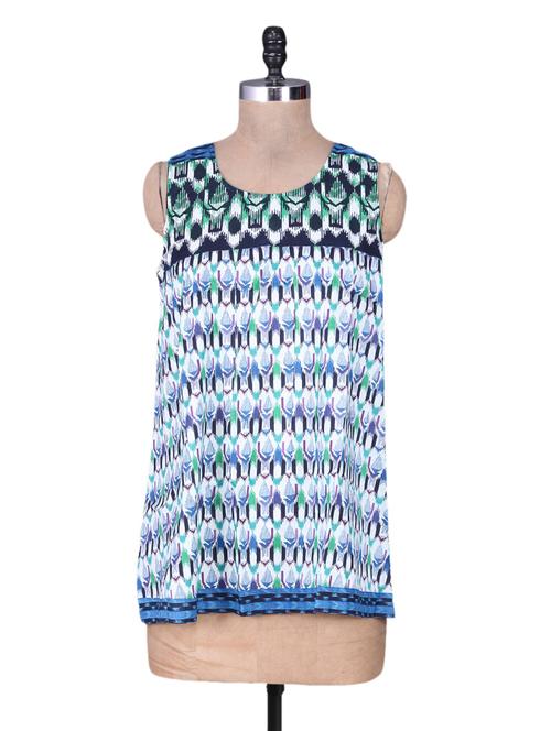 white printed cotton kurti - 1143120 - Very Small Image - 1