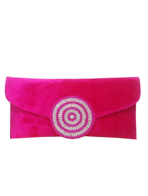 pink embellished velvet clutch - 11432330 - Very Small Image - 1