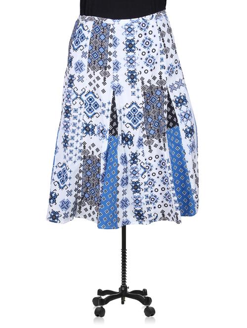 white printed cotton skirt - 1143439 - Very Small Image - 1