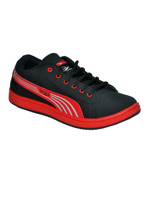 black red color, canvas sneakers - 11434631 - Very Small Image - 1