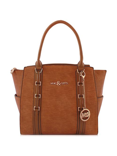 brown leatherette handbag - 11436389 - Very Small Image - 1