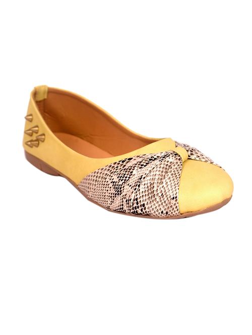 yellow faux leather slip on ballerina - 11438566 - Very Small Image - 1