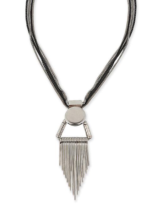 silver brass short necklace - 11439689 - Very Small Image - 1