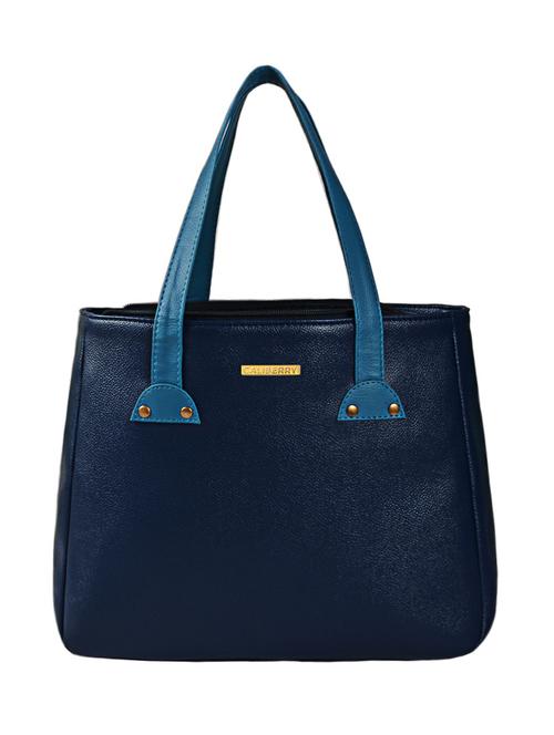blue leatherette handbag - 11441713 - Very Small Image - 1