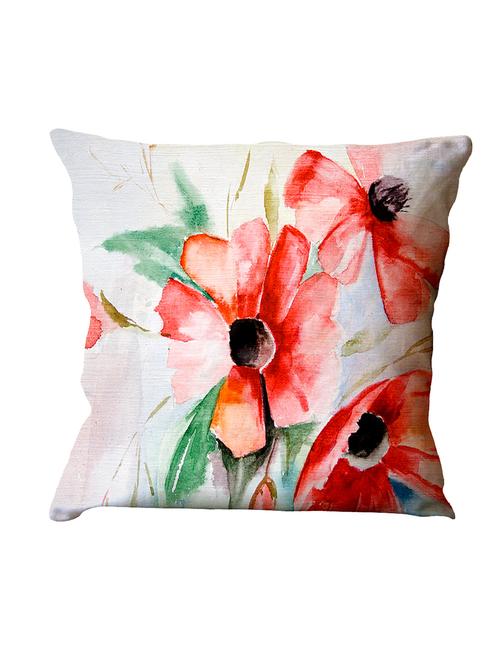 la verve digital printed canvas floral cushion cover - 11444490 - Very Small Image - 1