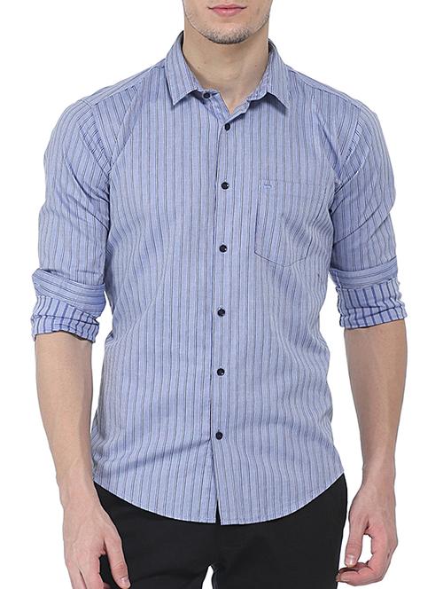 grey cotton casual shirt - 11446422 - Very Small Image - 1