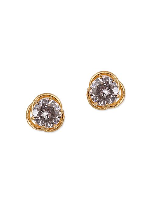 gold metal studs earring - 11447360 - Very Small Image - 1