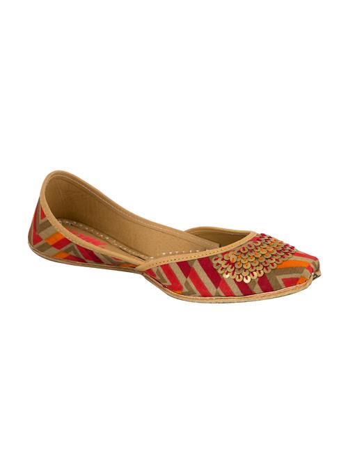 multicoloured printed and embellished leather mojris - 11451776 - Very Small Image - 1