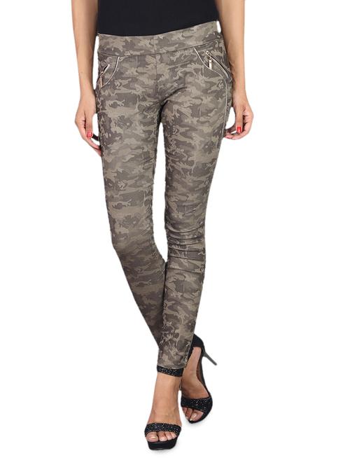 Camouflage print cotton blend trousers - 1145350 - Very Small Image - 1