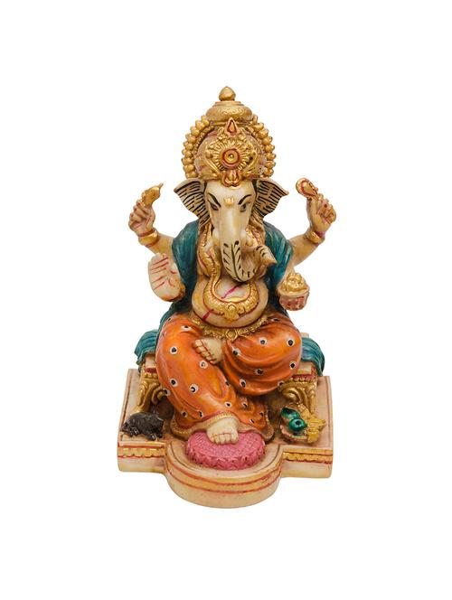 ganesh idol of marble dust hand painted - 11454164 - Very Small Image - 1