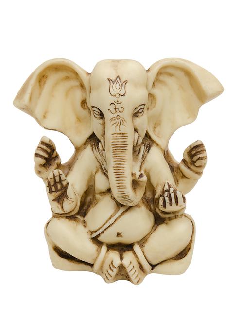 ganesh idol with bone finish of marble dust - 11454168 - Very Small Image - 1